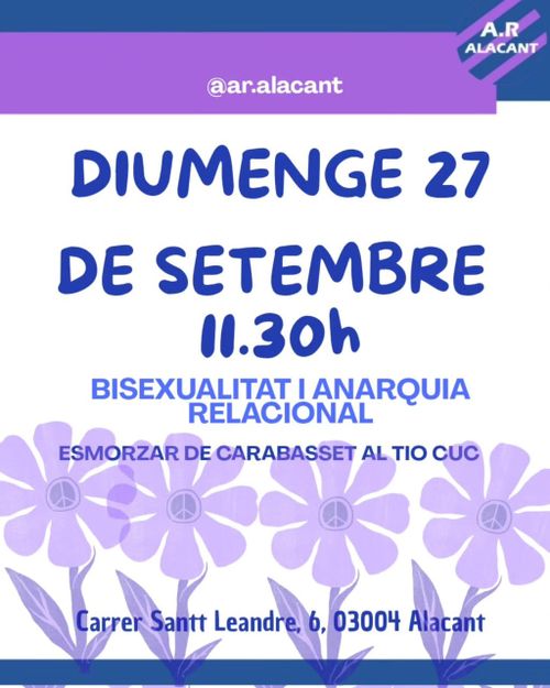 Trobada: “Bisexualitat i anarquia relacional”