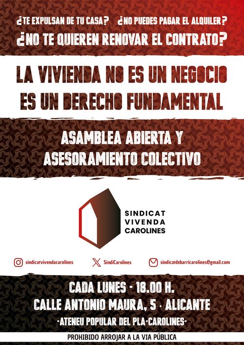 ASAMBLEA SINDICAT DE VIVENDA DE CAROLINES